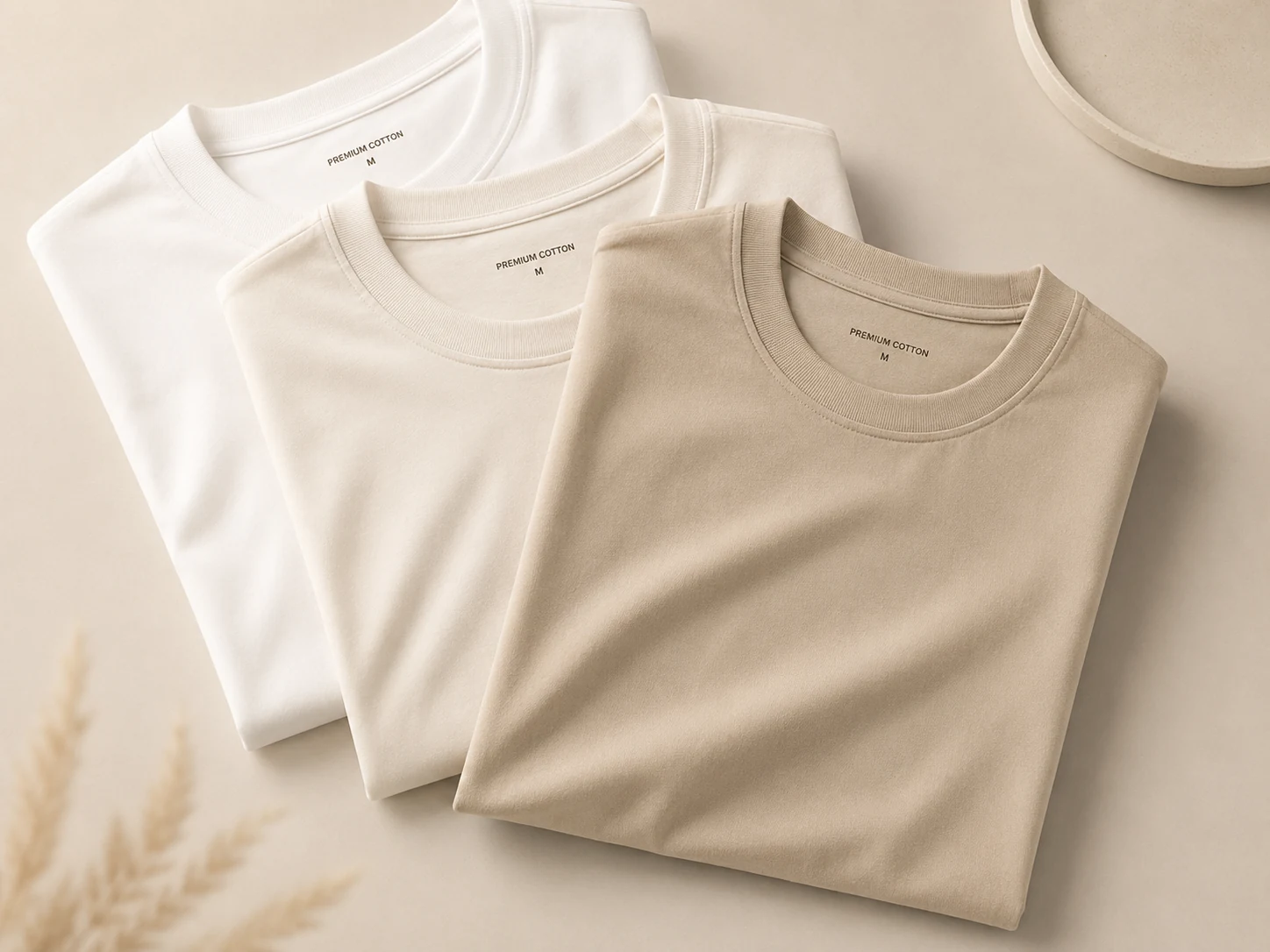 Premium cotton men's T-shirts for private label production